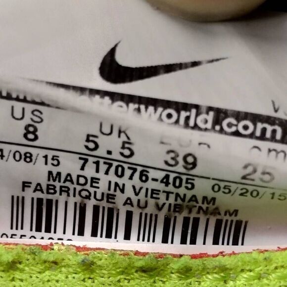 Nike Free 4.0 Flyknit Running Sneakers Womens Size‎ 8 Multicolor Athletic Shoes - Picture 8 of 8